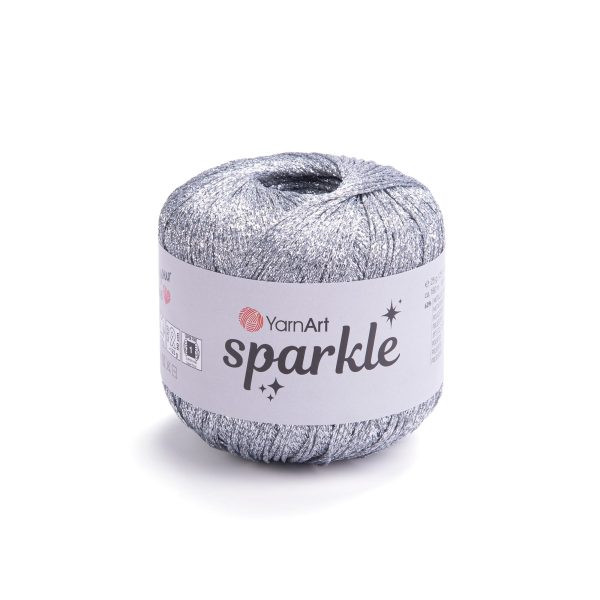 YarnArt Sparkle yarn skein 1300, glitter effect polyester polyamide yarn for knitting and crochet