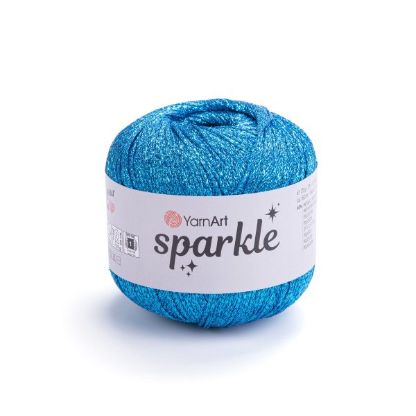 YarnArt Sparkle yarn skein 1321, glitter effect polyester polyamide yarn for knitting and crochet