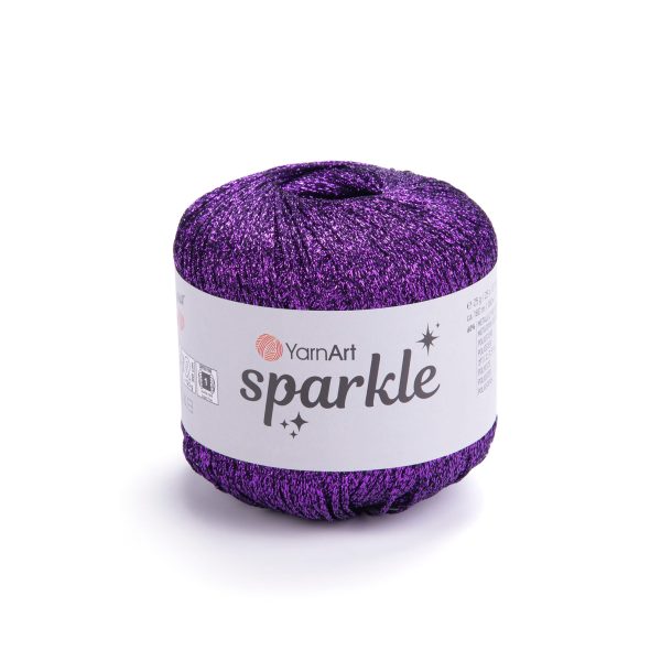 YarnArt Sparkle yarn skein 1342, glitter effect polyester polyamide yarn for knitting and crochet