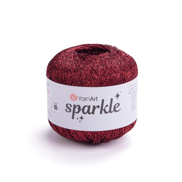 YarnArt Sparkle yarn skein 1345, glitter effect polyester polyamide yarn for knitting and crochet