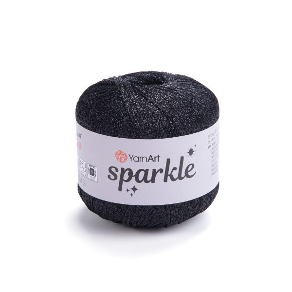 YarnArt Sparkle yarn skein 1360, glitter effect polyester polyamide yarn for knitting and crochet