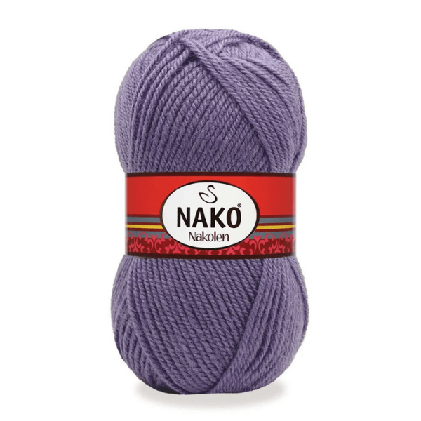 Nako Nakolen yarn skein color 423, soft acrylic wool blend yarn for socks and everyday knitting