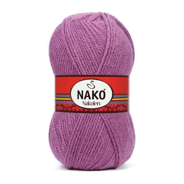 Nako Nakolen yarn skein color 1048, soft acrylic wool blend yarn for socks and everyday knitting