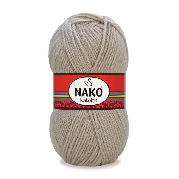 Nako Nakolen yarn skein color 11540, soft acrylic wool blend yarn for socks and everyday knitting