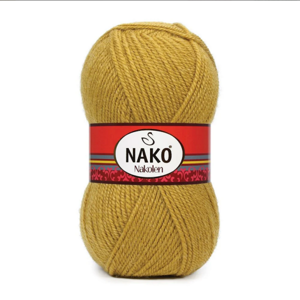 Nako Nakolen yarn skein color 1549, soft acrylic wool blend yarn for socks and everyday knitting