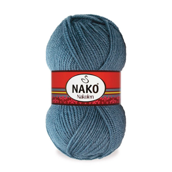 Nako Nakolen yarn skein color 185, soft acrylic wool blend yarn for socks and everyday knitting