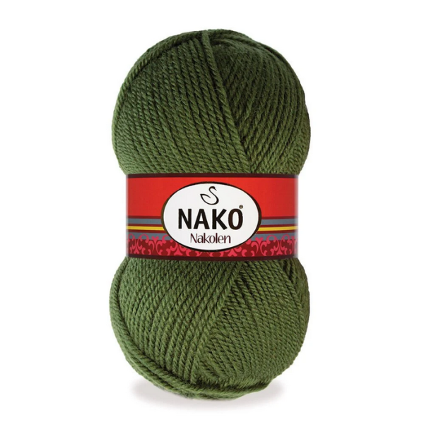 Nako Nakolen yarn skein color 1902, soft acrylic wool blend yarn for socks and everyday knitting