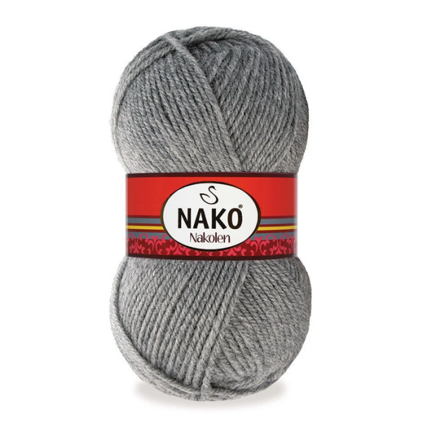Nako Nakolen yarn skein color 194, soft acrylic wool blend yarn for socks and everyday knitting