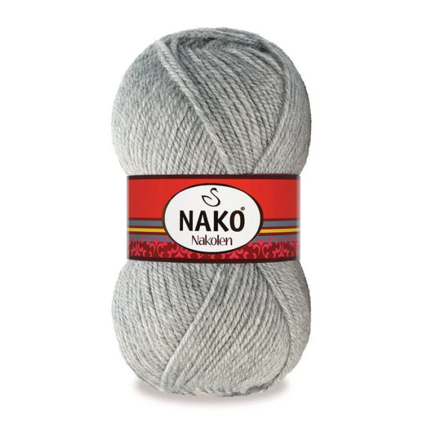 Nako Nakolen yarn skein color 195, soft acrylic wool blend yarn for socks and everyday knitting