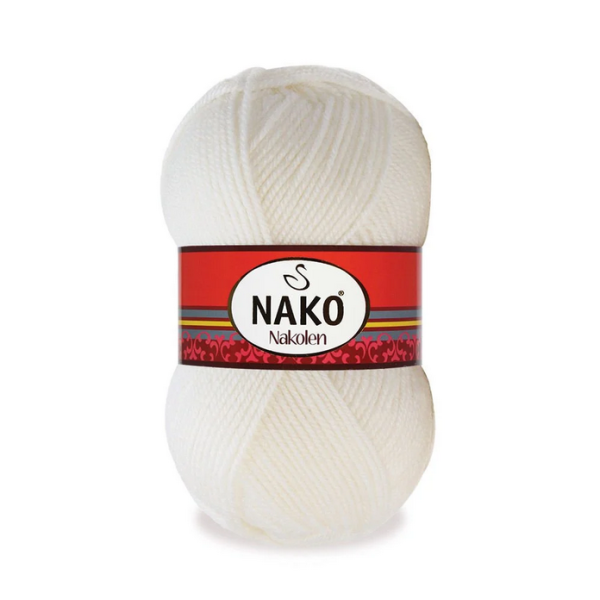 Nako Nakolen yarn skein color 208, soft acrylic wool blend yarn for socks and everyday knitting