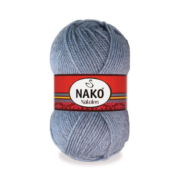 Nako Nakolen yarn skein color 135, soft acrylic wool blend yarn for socks and everyday knitting