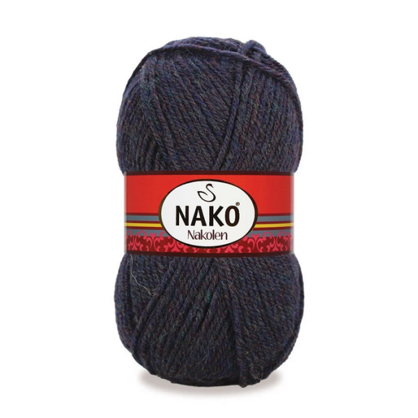 Nako Nakolen yarn skein color 23466, soft acrylic wool blend yarn for socks and everyday knitting
