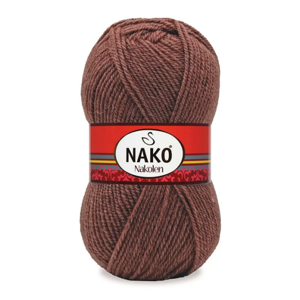 Nako Nakolen yarn skein color 23770, soft acrylic wool blend yarn for socks and everyday knitting