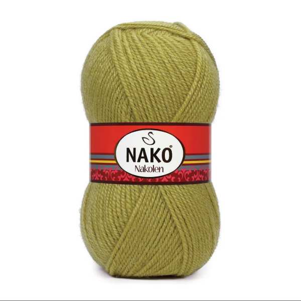 Nako Nakolen yarn skein color 24043, soft acrylic wool blend yarn for socks and everyday knitting