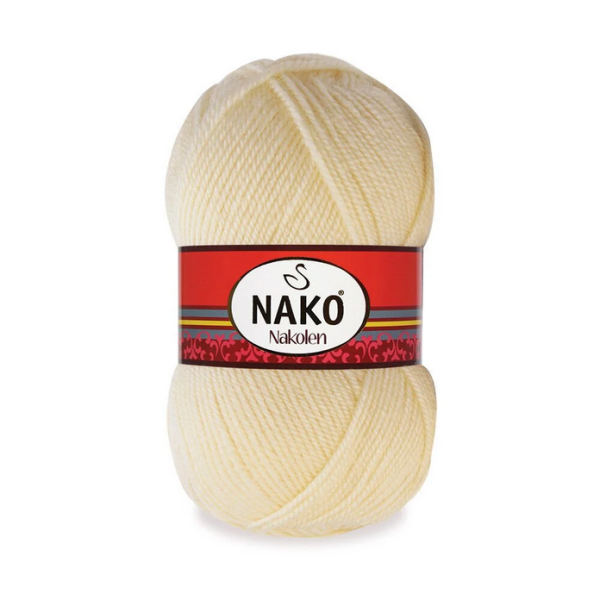 Nako Nakolen yarn skein color 256, soft acrylic wool blend yarn for socks and everyday knitting