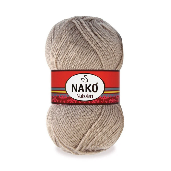 Nako Nakolen yarn skein color 257, soft acrylic wool blend yarn for socks and everyday knitting
