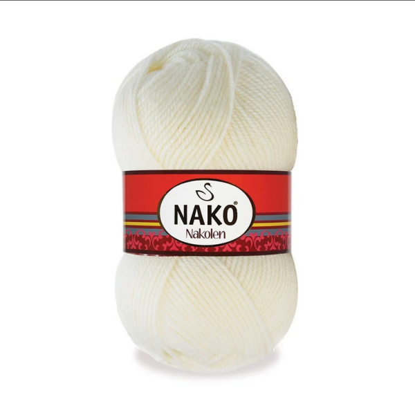 Nako Nakolen yarn skein color 300, soft acrylic wool blend yarn for socks and everyday knitting