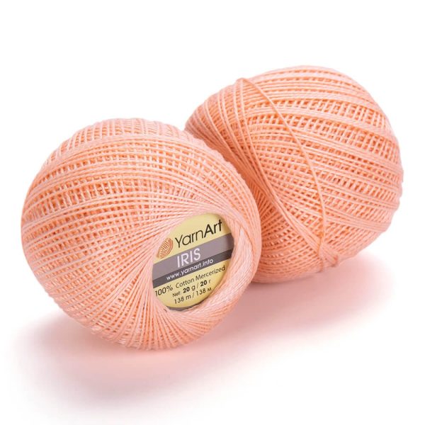 YarnArt Iris lace cotton crochet thread skein, mercerized cotton yarn for summer knitting and crochet color 912