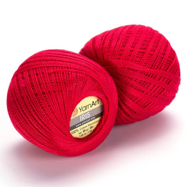 YarnArt Iris lace cotton crochet thread skein, mercerized cotton yarn for summer knitting and crochet color 916