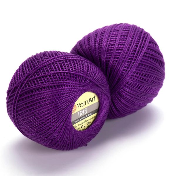 YarnArt Iris lace cotton crochet thread skein, mercerized cotton yarn for summer knitting and crochet color 919