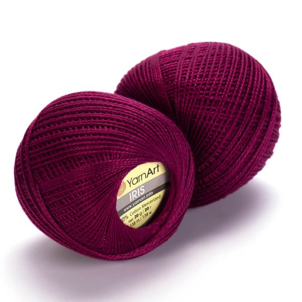 YarnArt Iris lace cotton crochet thread skein, mercerized cotton yarn for summer knitting and crochet color 920