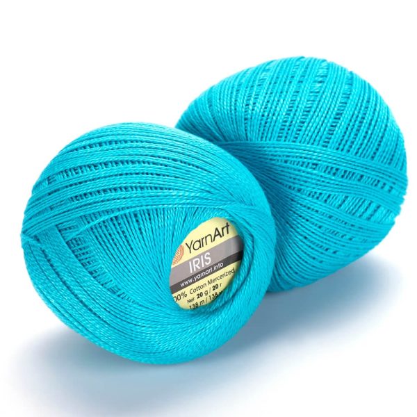 YarnArt Iris lace cotton crochet thread skein, mercerized cotton yarn for summer knitting and crochet color 923