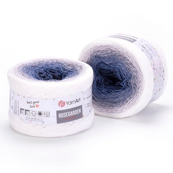 YarnArt Rosegarden cake yarn skein color 306, gradient color changing cotton blend yarn for knitting and crochet