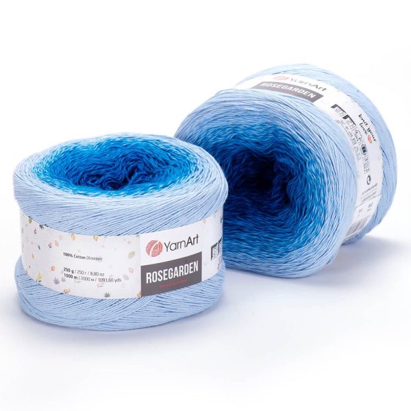 YarnArt Rosegarden cake yarn skein color 316, gradient color changing cotton blend yarn for knitting and crochet