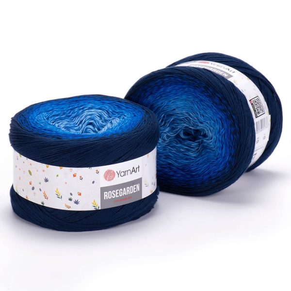 YarnArt Rosegarden cake yarn skein color 325, gradient color changing cotton blend yarn for knitting and crochet
