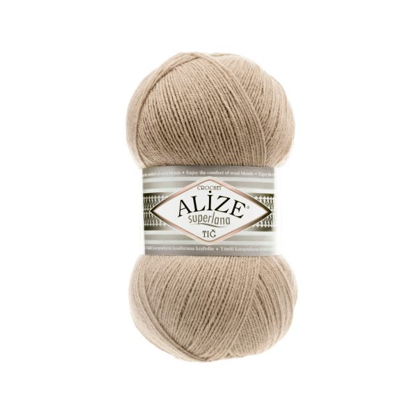 Alize Superlana Tig yarn skein color 05 fine wool acrylic blend yarn for lace knitting shawls and lightweight garments