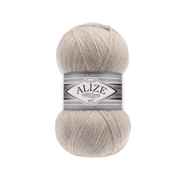 Alize Superlana Tig yarn skein color 152 fine wool acrylic blend yarn for lace knitting shawls and lightweight garments