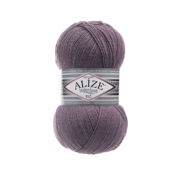Alize Superlana Tig yarn skein color 312 fine wool acrylic blend yarn for lace knitting shawls and lightweight garments