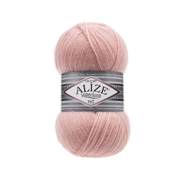 Alize Superlana Tig yarn skein color 363 fine wool acrylic blend yarn for lace knitting shawls and lightweight garments