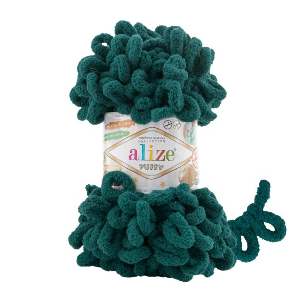 Alize Puffy loop yarn soft chenille yarn color 426 for finger knitting blankets scarves and baby accessories