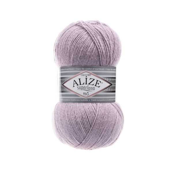 Alize Superlana Tig yarn skein color 505 fine wool acrylic blend yarn for lace knitting shawls and lightweight garments