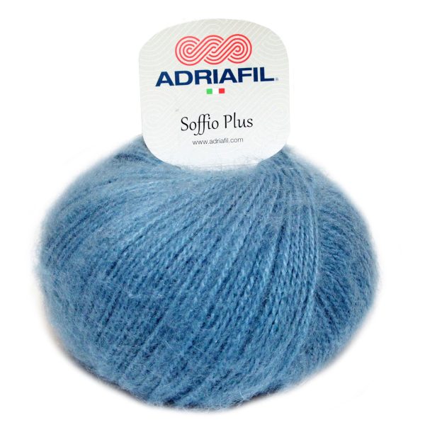 Adriafil Soffio Plus premium Italian mohair yarn skein color 52, soft fluffy yarn for lightweight warm garments
