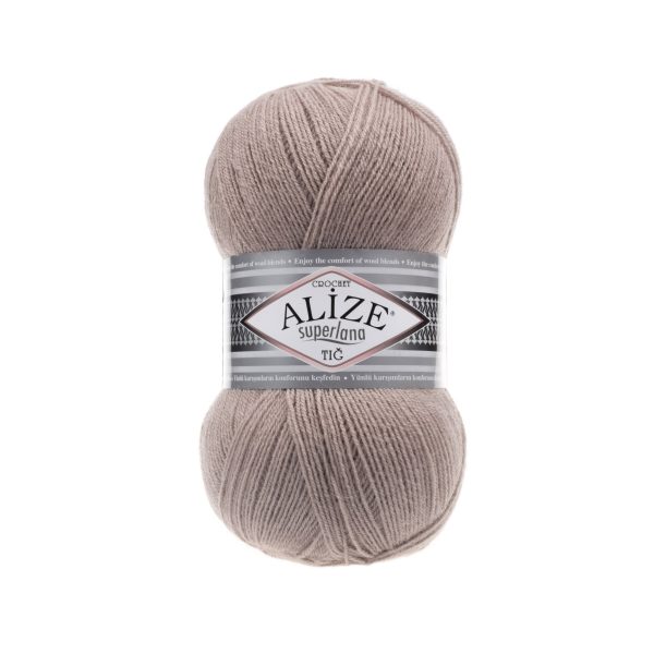 Alize Superlana Tig yarn skein color 541 fine wool acrylic blend yarn for lace knitting shawls and lightweight garments