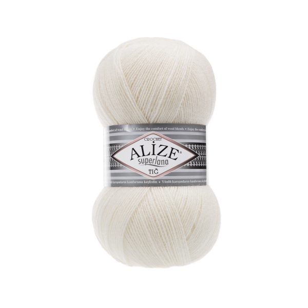 Alize Superlana Tig yarn skein color 62 fine wool acrylic blend yarn for lace knitting shawls and lightweight garments