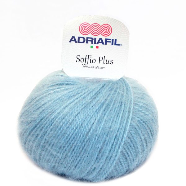 Adriafil Soffio Plus premium Italian mohair yarn skein color 66, soft fluffy yarn for lightweight warm garments