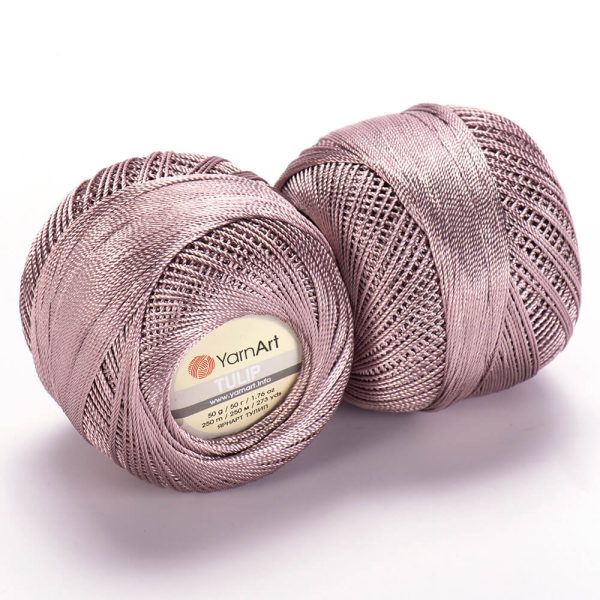 YarnArt Tulip crochet thread silky shiny yarn skein color 406 for lace crochet summer garments and accessories