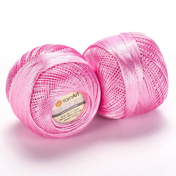 YarnArt Tulip crochet thread silky shiny yarn skein color 416 for lace crochet summer garments and accessories