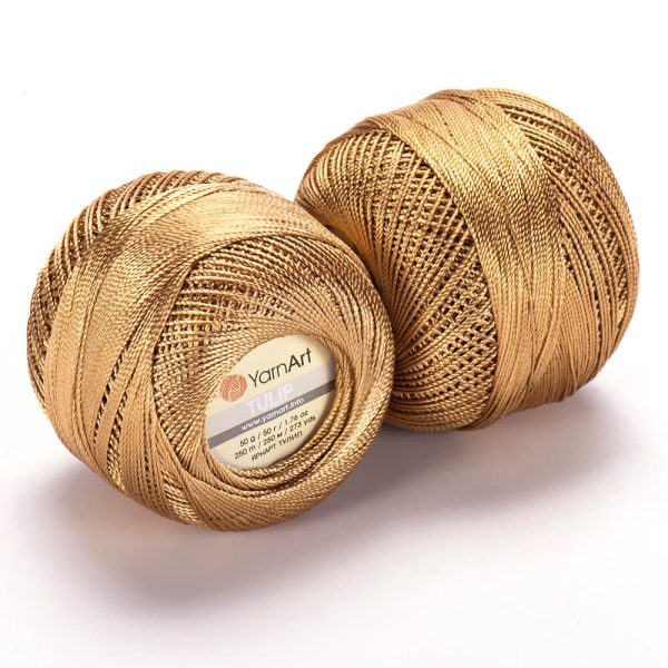 YarnArt Tulip crochet thread silky shiny yarn skein color 428 for lace crochet summer garments and accessories