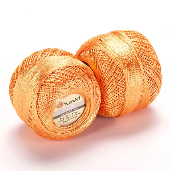 YarnArt Tulip crochet thread silky shiny yarn skein color 431 for lace crochet summer garments and accessories