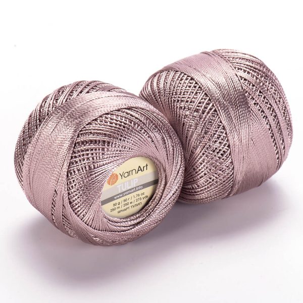 YarnArt Tulip crochet thread silky shiny yarn skein color 438 for lace crochet summer garments and accessories