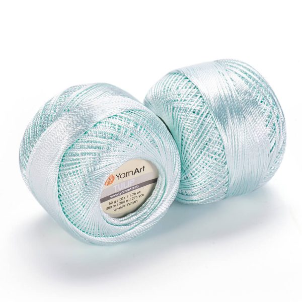 YarnArt Tulip crochet thread silky shiny yarn skein color 471 for lace crochet summer garments and accessories