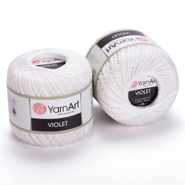 YarnArt Violet crochet thread mercerized cotton yarn skein color 03 fine lace yarn for doilies and summer garments