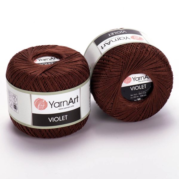 YarnArt Violet crochet thread mercerized cotton yarn skein color 77 fine lace yarn for doilies and summer garments