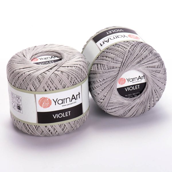 YarnArt Violet crochet thread mercerized cotton yarn skein color 20 fine lace yarn for doilies and summer garments