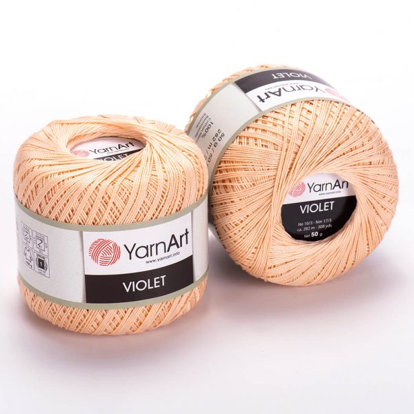 YarnArt Violet crochet thread mercerized cotton yarn skein color 03 fine lace yarn for doilies and summer garments