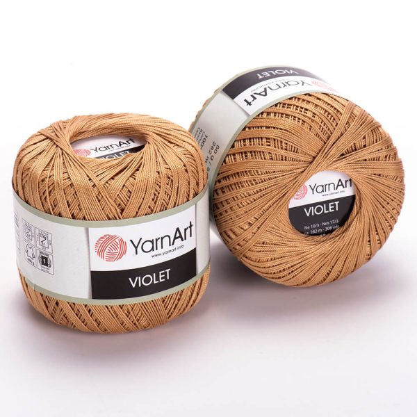 YarnArt Violet crochet thread mercerized cotton yarn skein color 29 fine lace yarn for doilies and summer garments